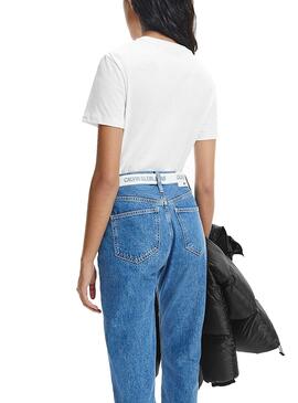 T-Shirt Calvin Klein Jeans Micro Monogram Bianco