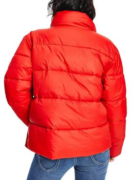 Giubbotto Tommy Jeans Modern Puffer Rosso Donna