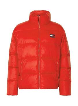 Giubbotto Tommy Jeans Modern Puffer Rosso Donna