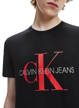 T-Shirt Calvin Klein Jeans Monogram Nero