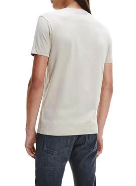 T-Shirt Calvin Klein Jeans Monogram Beige