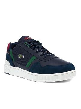 Sneaker Lacoste T-Clip Blu Navy Piel per Uomo