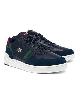 Sneaker Lacoste T-Clip Blu Navy Piel per Uomo