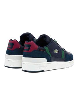 Sneaker Lacoste T-Clip Blu Navy Piel per Uomo