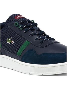 Sneaker Lacoste T-Clip Blu Navy Piel per Uomo