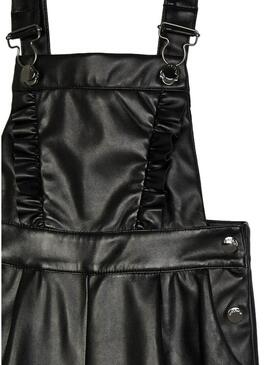 Salopette Mayoral Leatherette Nero per Bambina