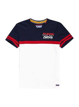 T-Shirt Superdry Aplique NU LA Blu Navy Uomo