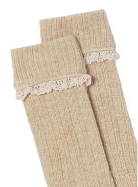 Calze Mayoral Braided Beige per Bambina