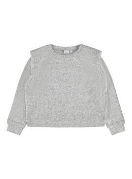 Pullover Name It Nilina Grigio per Bambina