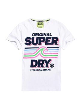 T-Shirt Superdry Malibu Bianco Uomo