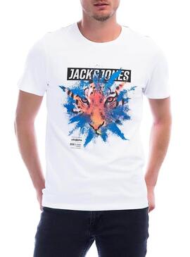 T-Shirt Jack and Jones JCorico Blanco per uomo