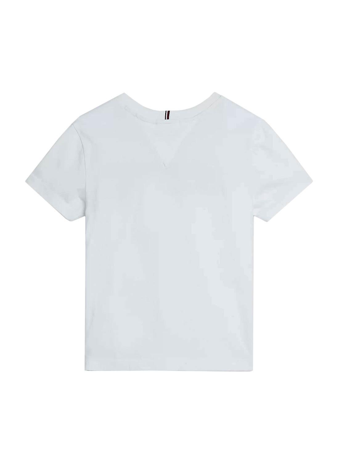T-Shirt Tommy Hilfiger Sequins Flag Bianco Bambina