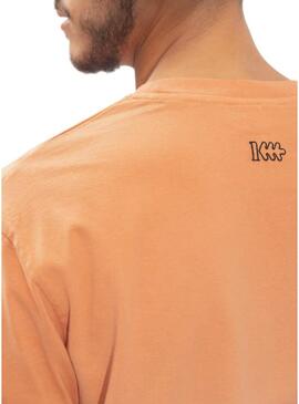 T-Shirt Klout Dip Dye Naranja per Uomo e Donna