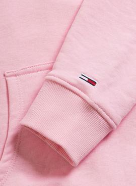 Felpa Tommy Jeans Rosa Essential per Donna