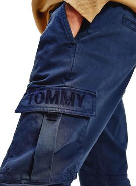 Pantaloni Tommy Jeans Scanton Cargo Blu Uomo