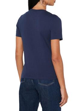 T-Shirt Tommy Jeans Timeless Blu Navy per Donna