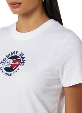 T-Shirt Tommy Jeans Timeless Bianco Donna