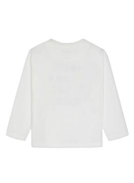T-Shirt Mayoral M/L Bianco per Bambino