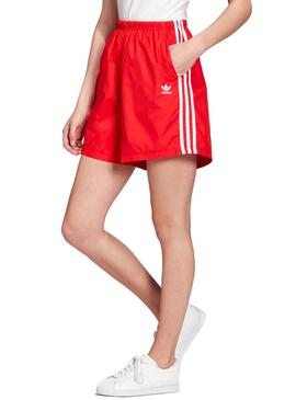 Pantaloncini Adidas Classics Rosso per Donna