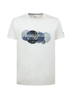 T-Shirt Pepe Jeans Sacha Bianco per Uomo