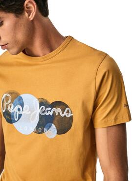 T-Shirt Pepe Jeans Sacha Senape per Uomo