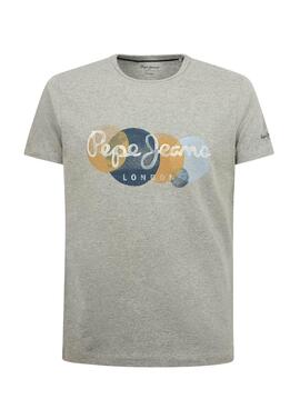 T-Shirt Pepe Jeans Grigio Sacha Marl per Uomo