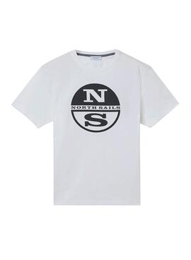 T-Shirt North Sails Logo Bianco per Uomo
