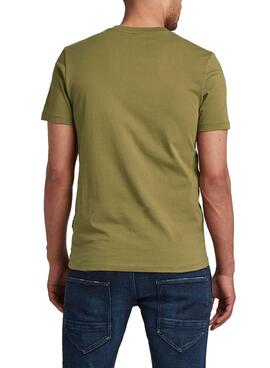 T-Shirt G-Star Box Graw Slim Verde per Uomo