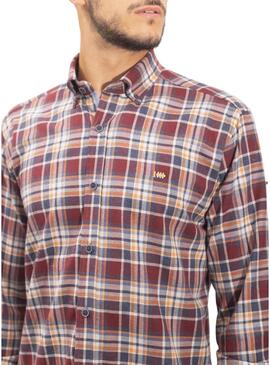 Camicia Klout Harris Granata per Uomo