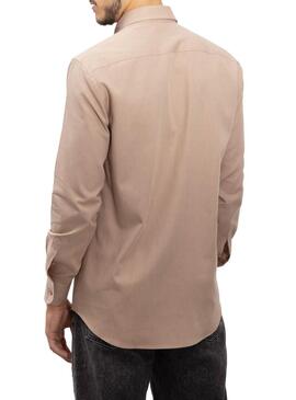 Camicia Klout Solpor Beige per Uomo