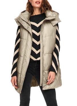 Gilet Only Demy Padded Grigio per Donna