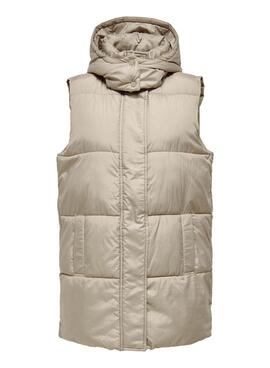 Gilet Only Demy Padded Grigio per Donna