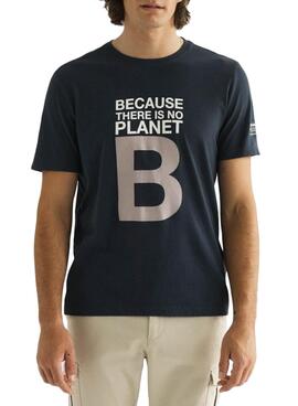 T-shirt Ecoalf Great B Blu Navy da Uomo