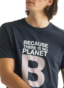 T-shirt Ecoalf Great B Blu Navy da Uomo