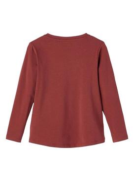 T-Shirt Name It Fladine Rosso per Bambina