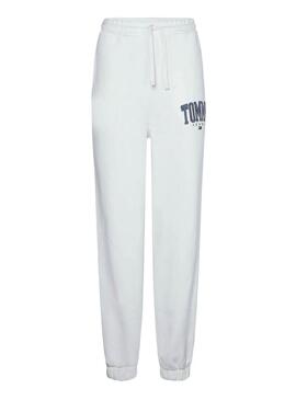 Pantaloni Tuta sportiva Tommy Jeans Collegiate Bianco