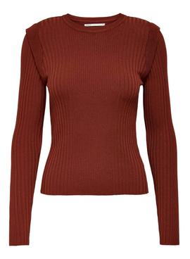Pullover Only Libi Marrone Knitted per Donna