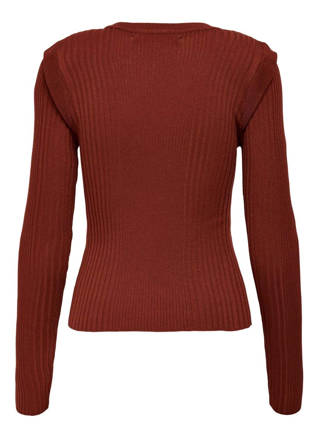 Pullover Only Libi Marrone Knitted per Donna