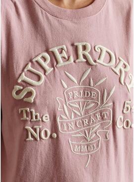 T-Shirt Superdry Pride In Craft Rosa per Donna