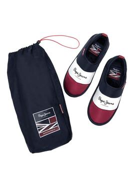 Sneaker Pepe Jeans Home Brit Blu Navy per Uomo