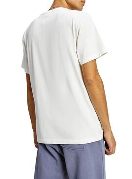 T-Shirt Tommy Jeans Collegiate Bianco per Uomo