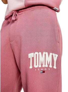 Pantaloni Tuta sportiva Tommy Jeans Collegiate Rosa