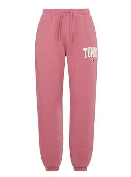 Pantaloni Tuta sportiva Tommy Jeans Collegiate Rosa