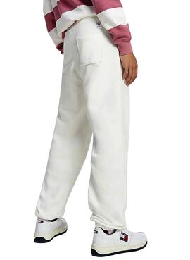 Pantaloni Tuta sportiva Tommy Jeans Collegiate Bianco