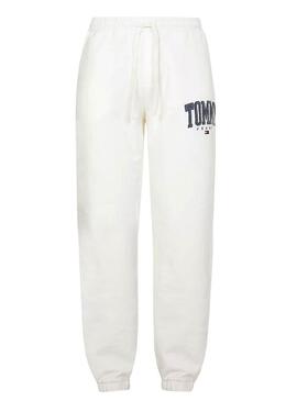 Pantaloni Tuta sportiva Tommy Jeans Collegiate Bianco