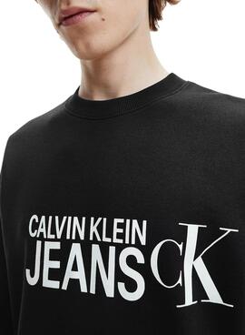 Felpa Calvin Klein Seasonal Institution Nero Per Uomo
