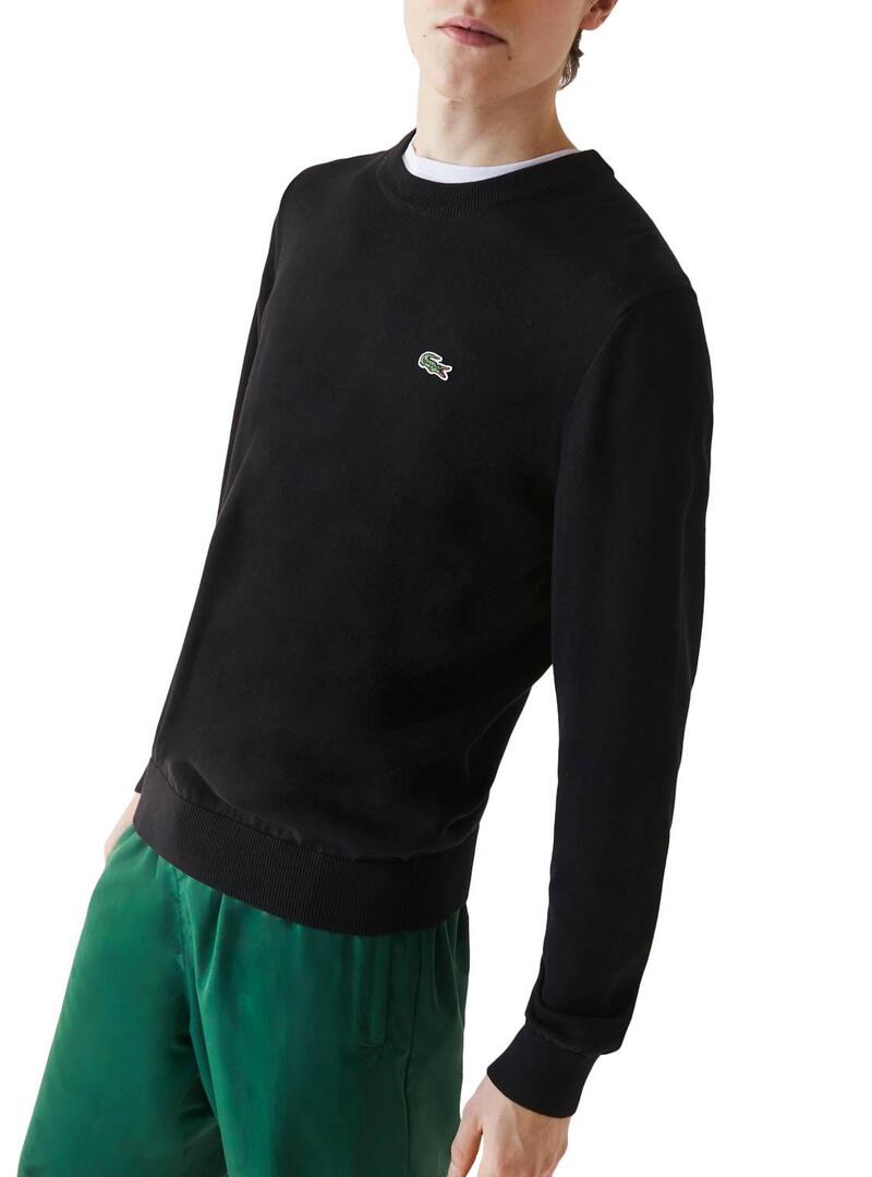 Felpa Lacoste Tricot Nero per Uomo