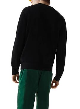 Felpa Lacoste Tricot Nero per Uomo