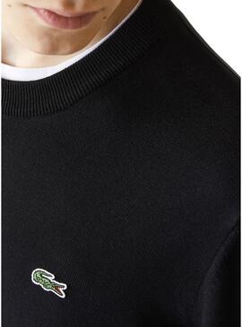 Felpa Lacoste Tricot Nero per Uomo