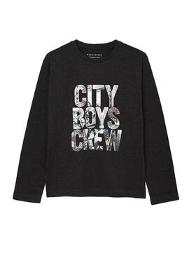 T-Shirt Mayoral `Ragazzi di città Crew´Grigio per Bambino